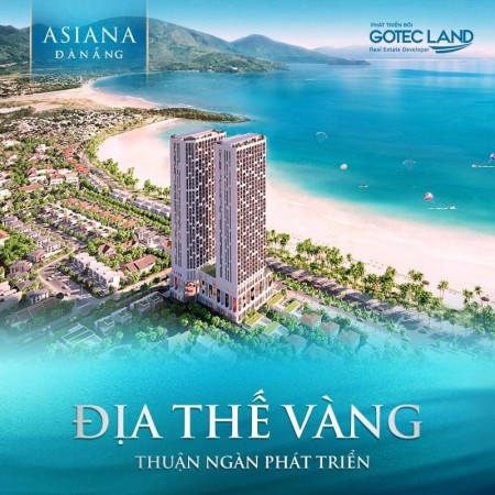 Căn hộ nghỉ dưỡng view biển Asiana Luxury Đà Nẵng, thanh toán 20% sổ hồng lâu dài, full nội thất