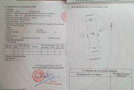 Bán đất mặt đường Nguyễn Văn Linh, TP HD, dt 108m2, mt 6m, đường 30.5m, vỉa hè 5m, giá tốt