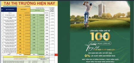 Sở hữu căn hộ cao cấp chỉ 100 triệu, hỗ trợ vay ngân hàng, ưu đãi ân hạn nợ gốc