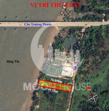 Đất phường Long Phước (q9 cũ) Thành Phố Thủ Đức, view sông Tắc 1073m2 LH 0907016378