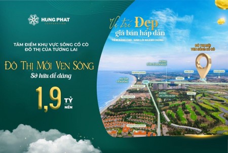 Khu đô thị đẳng cấp ven sông Cổ Cò Nam Đà Nẵng 100% Điện âm hỗ trợ vay với lãi suất 0% trong 18 tháng