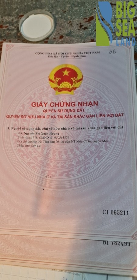 Cần bán lô đất diện tích sử dụng 143m2 tại Mộc Châu giá cực sốc, lhcc