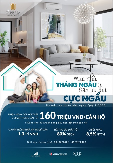 Căn hộ Imperia Smart City Tây Mỗ - Đại Mỗ, Nam Từ Liêm, giá từ 1,3 tỷ chiết khấu lên đến 8,5 %