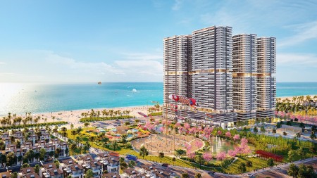 Căn hộ 50m2 Takashi Kỳ Co Mặt tiền biển Quy Nhơn giá cchỉ 340 triệu sổ hồng riêng