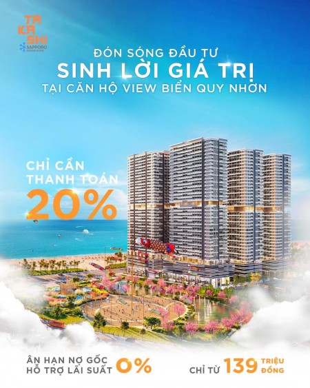 Căn Hộ du lịch view biển Quy Nhơn giá bán chỉ 1ty4, liên hệ 0935721111