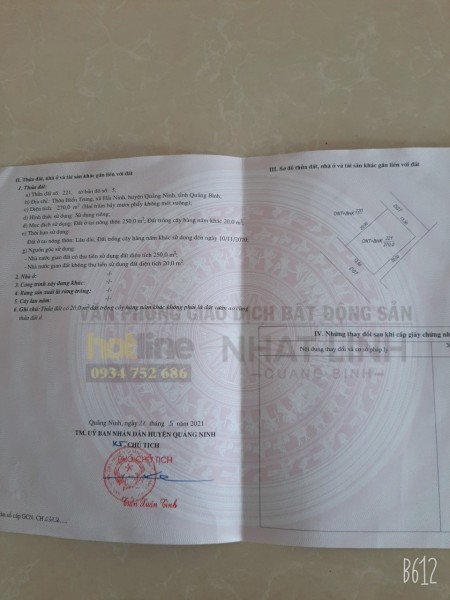 Bán lô đất đẹp 3 mặt tiền biển Hải Ninh, 270m2, gần bãi tắm, Siêu thị...giá mềm
