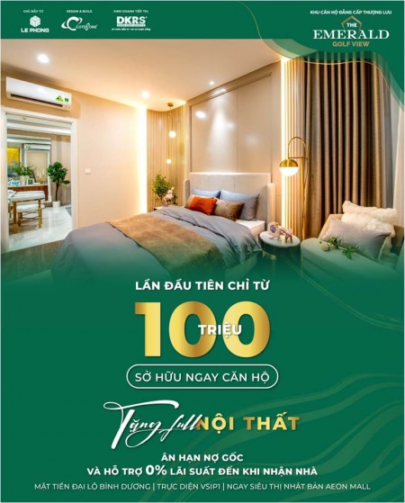 Cơ hội cuối cùng sở hữu căn hộ cao cấp chỉ với 100 triệu, hỗ trợ vay, ân hạn lãi