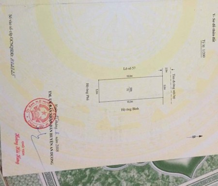 Bán lô đất ngay tuyến 2 đường 208 Vân Tra An Đồng An Dương Hải Phòng, giá thoả thuận