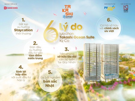 Sở hữu ngay căn hộ chung cư Takashi Ocean Suite thanh toán 20% đến khi nhận nhà