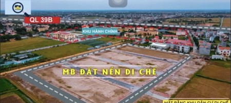 Cần bán đất nền khu dân cư Dị Chế, Tiên Lữ, Hưng Yên, giá bán 1.6 tỷ, sổ sẵn