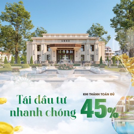 Khu đô thị mới trực diện view sông Cổ Cò giá chỉ 1,9 tỷ thanh toán 45% tái đầu tư