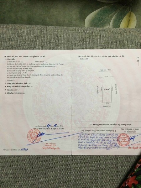 Bán lô đất đường Khách Sạn Nam Phong, Vĩnh Khê, An Hải Phòng, lô đất vuông vắn