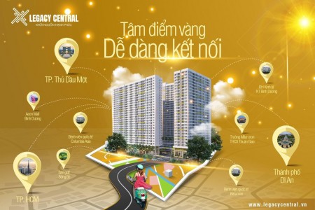 Căn Hộ Giá Rẻ Tại Thành Phố Thuận An - Bình Dương Chỉ 225 triệu/căn, cc Legacy Central