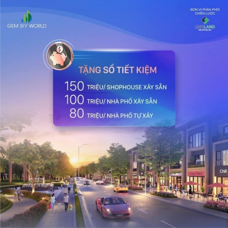 Bán đất nền, nhà phố Gem Sky World ngay quốc lộ 51 liền kế sân bay Long Thành