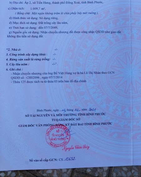 Cần bán lô đất sổ sẵn chính chủ 680 triệu/1000n2 ngay khu nhà máy đang hoạt động dân cư đông đúc