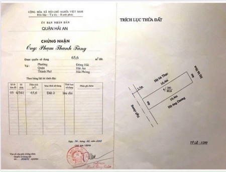 Cần bán nhanh lô đất Ngo 79 Bùi Thị Từ Nhiên, Đông Hải 1, Hải An , Hải Phòng