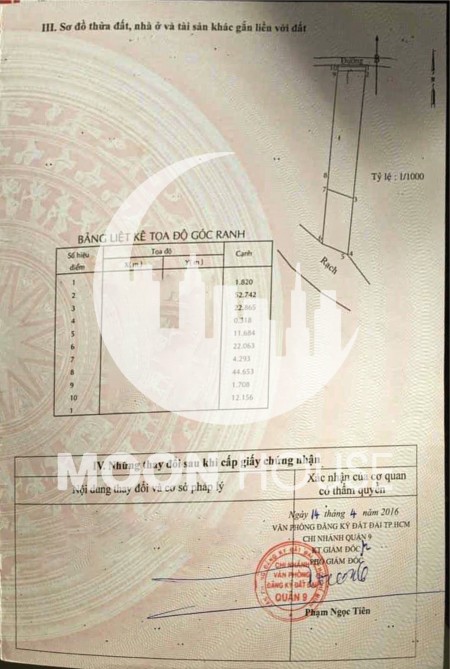 Diện tích 879m2 đất mặt tiền đường 8 Long Phước Thủ Đức lh 0907016378 Mr.Thông