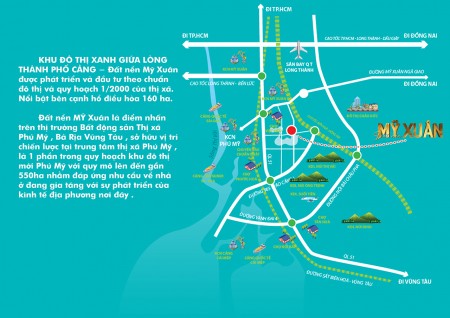 Đất nền Mỹ Xuân Phú Mỹ, cạnh hồ sinh thái, đường 15m, Sổ đỏ sẵn, Giá rẻ đầu tư