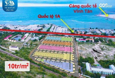 Đất nền Tuy Phong, sát quốc lộ 1A, Cảng quốc tế Vĩnh Tân, đã có sổ đỏ, 10tr/m2, LH ngay 0989426892