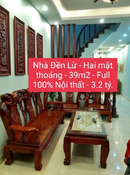 Bán nhà Đền Lừ ngõ thông thoáng diện tích sử dụng 39m2, 5 tầng, giá bán 3.2 tỷ, lhcc