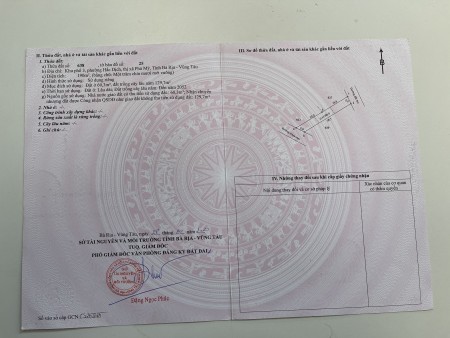Đất sổ đỏ đường Hắc Dịch khu phố 3, phường Hắc Dịch thị xã Phú Mỹ diện tích sử dụng 190m2