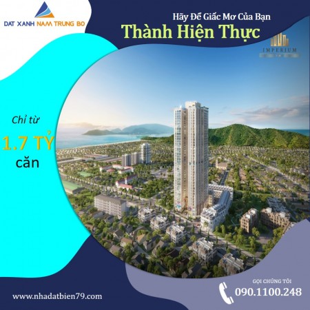 Chỉ 1.7 tỷ sở hữu ngay căn hộ cao cấp vị trí trung tâm TP. Nha Trang – Imperium Town Nha Trang