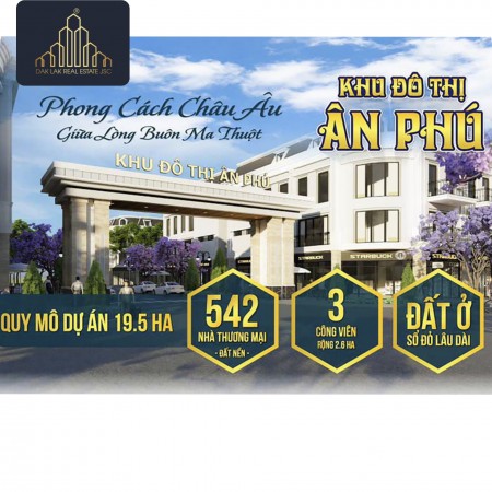 Đất nền dự án khu đô Thị Ân Phú tại Buôn ma Thuột Đăk Lăk, pháp lý hoàn chỉnh