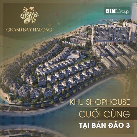 Chuyển nhượng căn shophouse hướng Nam dự án Grand Bay Town House Hạ Long, lh 0968129240