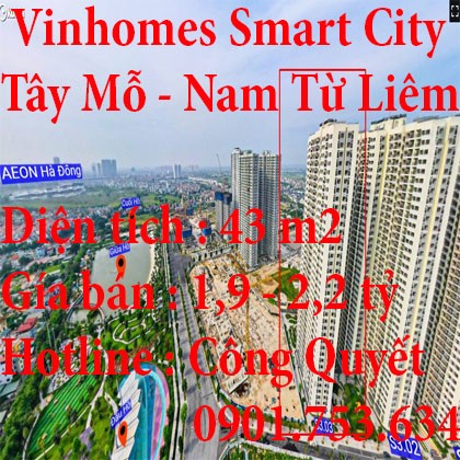 Bán căn hộ tại Khu đô thị Vinhomes Smart City Tây Mỗ, Nam Từ Liêm Hà Nội