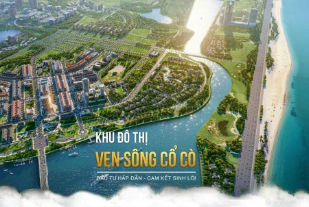 Đất nền mặt tiền sông Cổ Cò, liền kề biển Viêm Đông, giá đầu tư giai đoạn 1, thanh toán 18 tháng