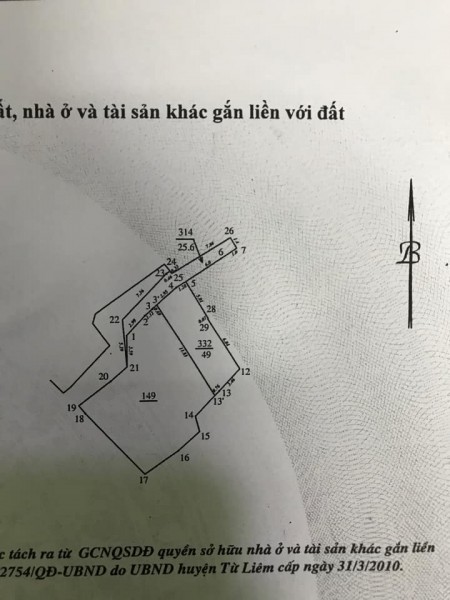 Bán nhà Mễ Trì Thượng 5 tầng diện tích sử dụng 50m2, giá bán 86 triệu/m2, sổ chính chủ