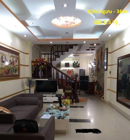 Bán nhà đẹp 2 mặt thoáng ba gác quay đầu trước cừa Kim Ngưu, dt 36m2, 4 tầng, giá 2.5 tỷ