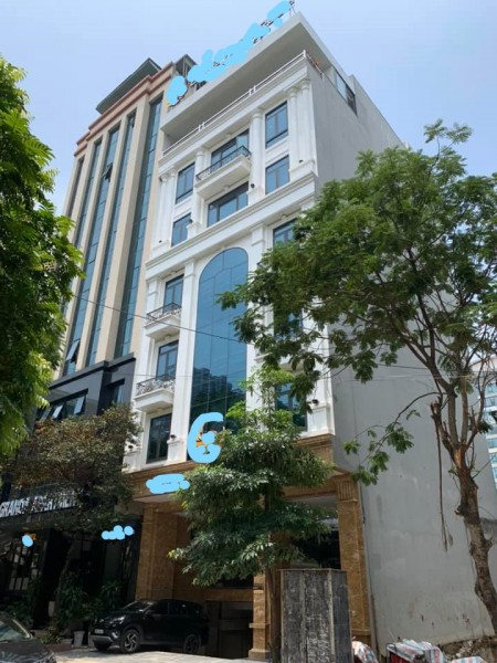 Tòa nhà văn phòng Trần Thái Tông 8 tầng vỉa hè mặt tiền 10M 1 hầm dt 160m2 giá 60 tỷ
