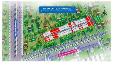 Bán đất nền phân lô gần KCN Tân Lập, từ 700 triệu, diện tích 107m2 full thổ cư sổ đỏ