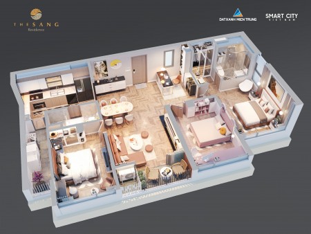 Không Đâu Sang Bằng Căn Hộ Cao Cấp The Sang Residence, pháp lí đầy đủ, bàn giao ngay