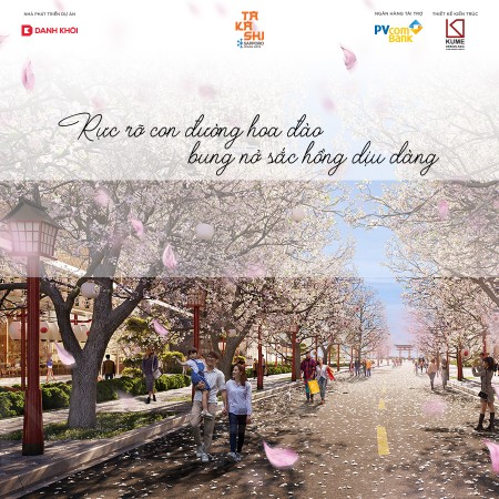 Chiêm ngưỡng mùa hoa anh đào tại Takashi Kỳ Co, liên hệ xem nhà 0908735752