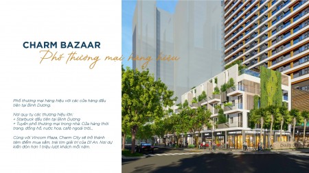Căn hộ cao cấp Charm City giá rẻ ngay trung tâm Dĩ An tiện ích chuẩn 5 sao, pháp lí đủ
