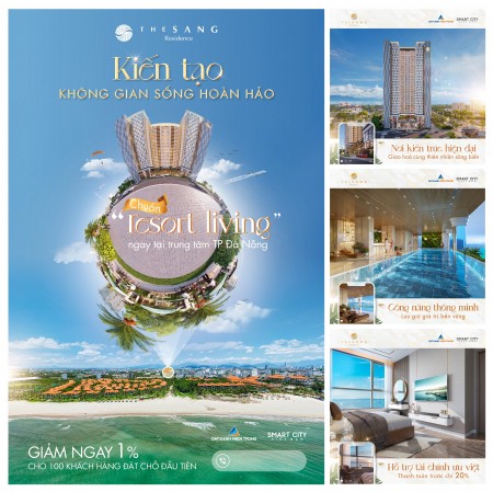 Căn hộ 2PN chung cư cao cấp The Sang chiết khấu lên đến 17% cho khách hàng