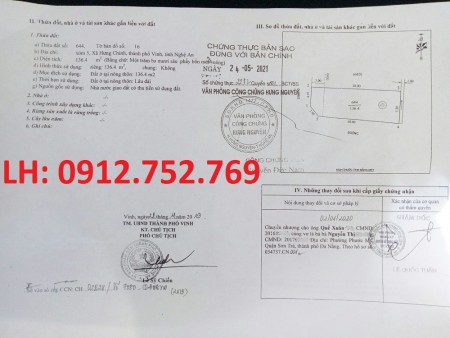 Bán lô đất 2 mặt tiền siêu đẹp xóm 5 Hưng Chính, thành phố Vĩnh, giá bán siêu rẻ 1.9 tỷ