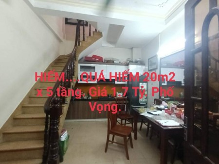 Bán nhà phố Vọng khu hiếm ô tô đỗ nhà cơ quan phân lô dt 20m2, 5 tầng, giá bán 1.7 tỷ