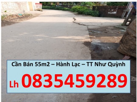 Bán gấp đât chính chủ sổ đỏ 55m2 ở Hành Lạc, đường oto 7 chỗ vào, 2 mặt thoáng. LH: 0835459289