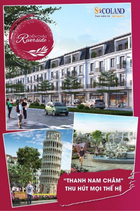 Bán đất nền dự án Diễn Châu Riverside diện tích sử dụng 108m2, giá bán 14 triệu/m2
