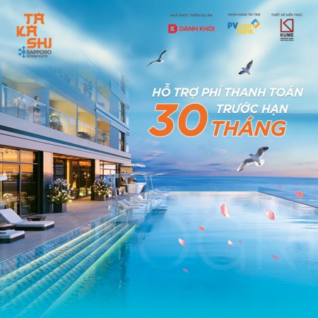 Căn hộ chung cư cao cấp view biển, chính sách cực tốt thanh toán 20% nhận nhà