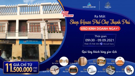 Sự kiện ra mặt shophouse phố chợ Thạnh Phú, pháp lí đầy đủ, liên hệ xem ngay 0348353557