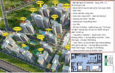 Căn hộ vinhome Q.9 | 1PN+1 | 46,5m2 - Hỗ trợ vay 100% - trả trước 0đ, liên hệ 0902146609
