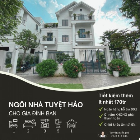 Tiết kiệm ít nhất 170 triệu đồng khi sở hữu căn biệt thự tại khu đô thị Times Garden Vĩnh Yên