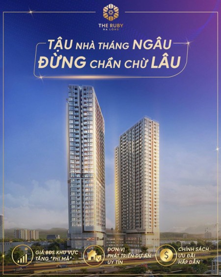 The ruby hạ long nơi an cư hoàn hảo cho những chủ nhân ưu tú, giá bán 25 triệu/m2, lhcc