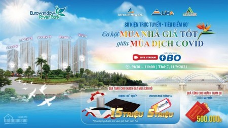 Bán Căn 2PN dt 73m2 Tại Eurowindow River Park, chiết khấu cao 8%, nhận nhà ngay