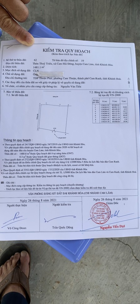 Bán đất mặt đầm Thủy Triều diện tích sử dụng 1500m2, giá bán 6 tỷ, sổ sẵn, pháp lí đủ