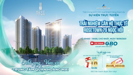Bán căn hộ Rose Town 79 Ngọc Hồi, chính sách hấp dẫn, tiện ích đầy đủ, pháp lí chính chủ